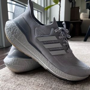 Mens Adidas Ultraboost 21 Primeblue (Grey, size 12)